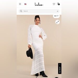 Romantic White Long Sleeve Dress